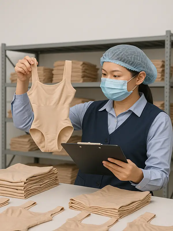 Quality control inspection of shapewear products